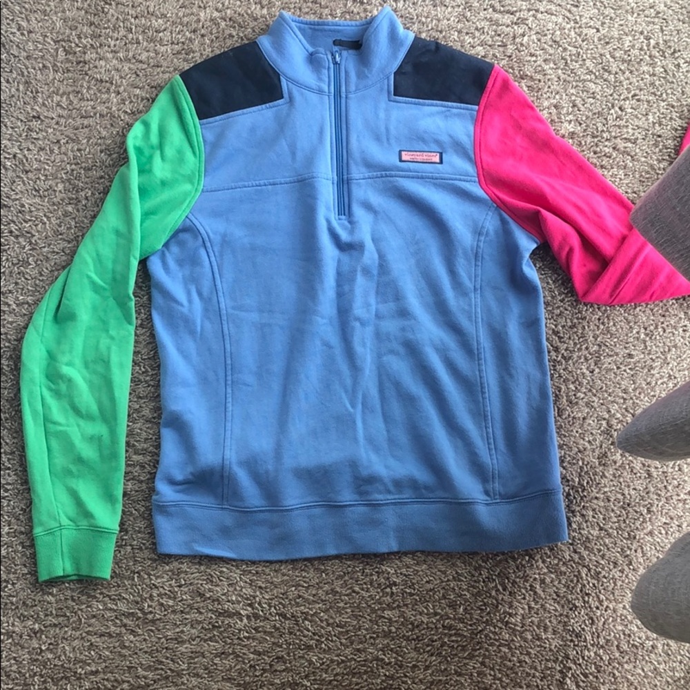 Vineyard Vines Light Blue Shep 1/4 ZIP Pullover